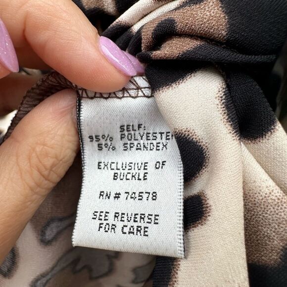 Caché Leopard Print Wrap Top - Picture 7 of 8